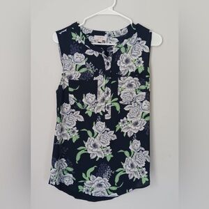 LOFT Outlet Sleeveless Floral Blouse
